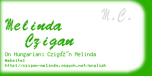 melinda czigan business card